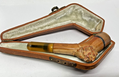 Antique meerschaum carved - antique, w/