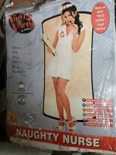 White Pvc Wet Look Nurse
