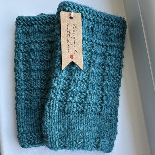 Hand knitted women - women's, teal