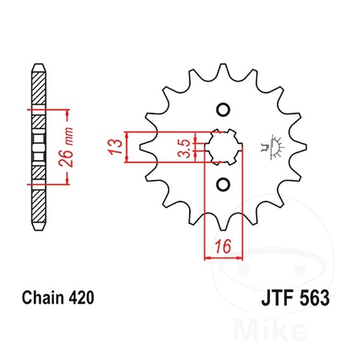 Front sprocket 420 p - 13,