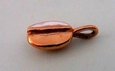 Modern Hand Made Solid 9ct Rose Gold Coffee Bean Pendant 3.2 grams