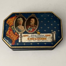 1935 George V Silver Jubilee Souvenir Scarce Version Biscuit Tin