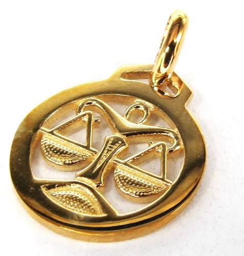 9ct yellow gold libra - yellow,