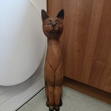 WOODEN ORNAMENTAL LONG NECKED