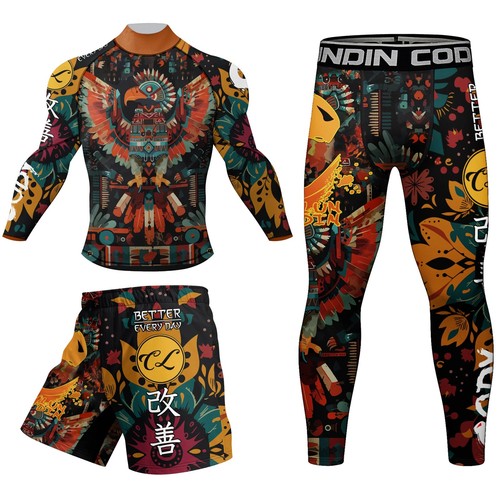 Men mma compression - men, set