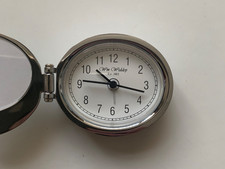Silver Look Travel Alarm Clock by William Widdop compact Unused