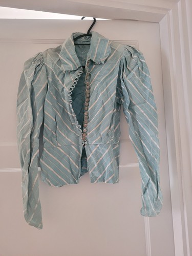 Edwardian blue evening blouse - evening,