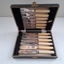 12 x Vintage Faux Bone Handled
