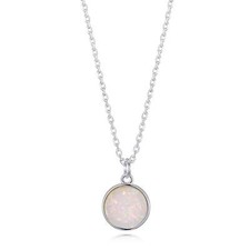 Silver Plated Synthetic White