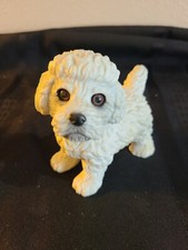 Beautiful Vintage Purebred Pets Kathy Wise Poodle Bichon Puppy Dog Glass Eyes