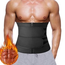 Men Waist Trainer Cincher Trimmer Sweat Belt Slim Body Shaper Yoga Gym Shapewear