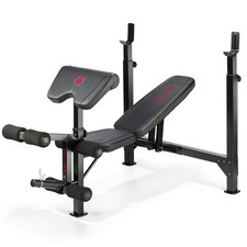 Olympic Weight Bench Leg Developer Adjustable Bicep Pad Extra Wide Marcy BE5000