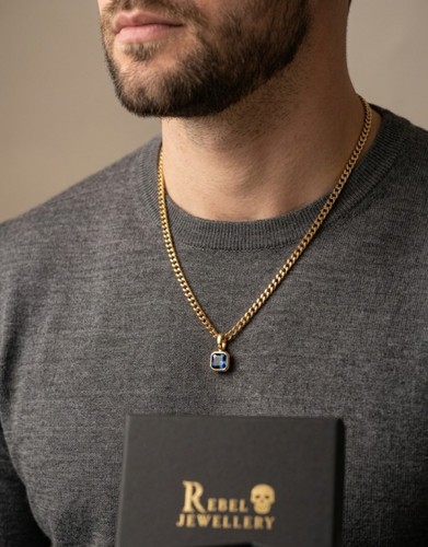 18k gold birthstone pendant - 18k,