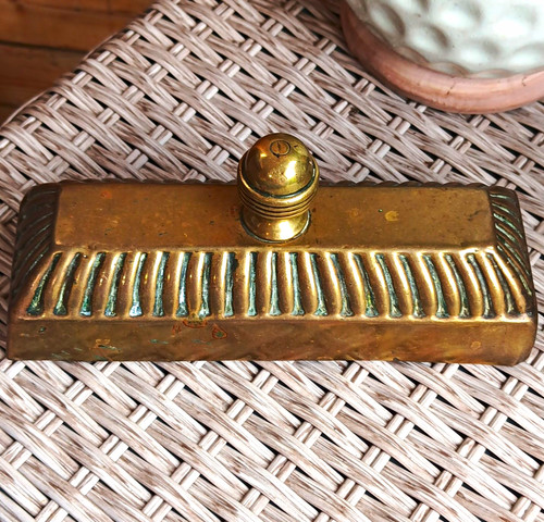 Vintage brass desk - vintage,