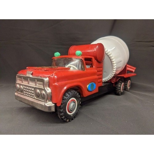 Marusan tin toy car concrete - car,
