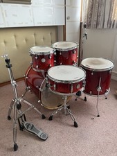 Mapex Meridian Birch Drum Kit In Cherry Mist With Hardware MR5245