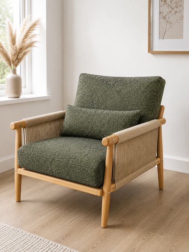 Modern green lounge armchair - modern,