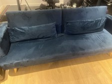 Habitat Andy Velvet 3 Seater Clic Clac Sofa Bed