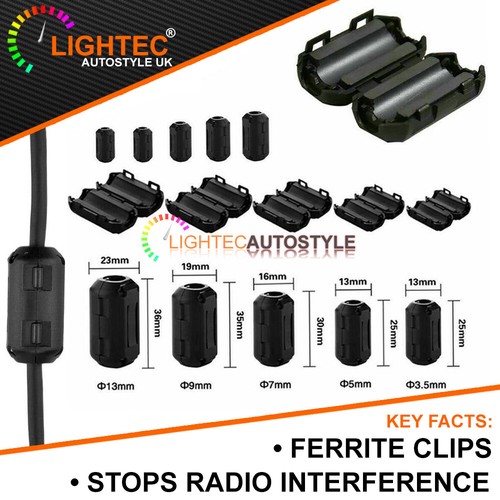 Black clip ferrite core - on,