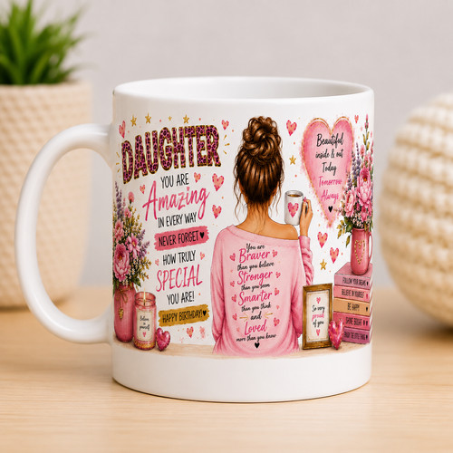 Daughter birthday mug - daughter,