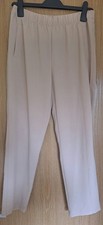 Ladies Beige Cropped Trousers