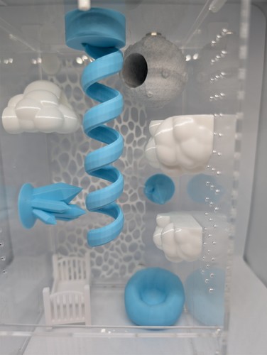 Piece printed cloud - printed,