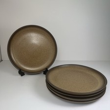 Denby - Romany - Stoneware - 5 x Dinner Plates 25cm diameter - Speckled Brown