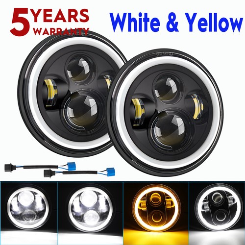Pair led black headlights for - pair,