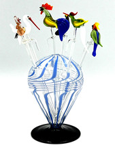 Antique Glass Lampwork Swizzle