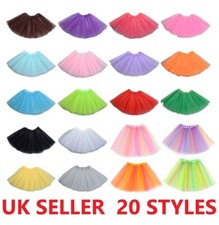 Girls Tutu Dress Skirt 3 Layers Kids Ballet Princess Dance Fancy Fairy Child UK