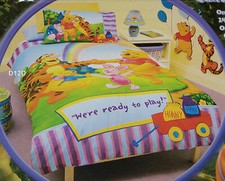 Disney Winnie The Pooh & Tigger Ready To Play Single Bed Printed Quilt Cover Set