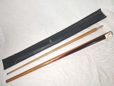 Embassy Snooker Cue - Rare Championship 2 Piece Dark Cue Around 148cm & Case 