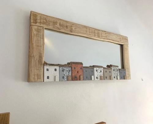 Driftwood house mirror - driftwood,