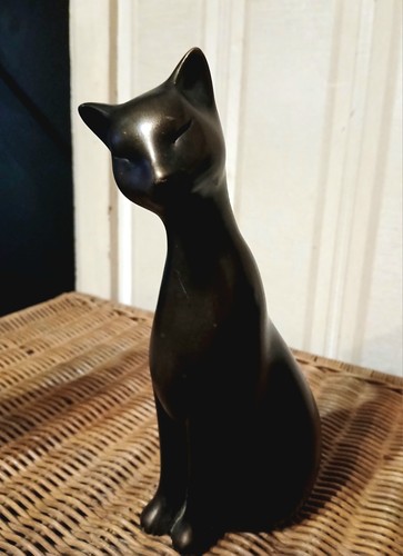 Vintage bronze affect cat - vintage,