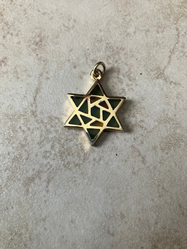 Gold tone star david - tone,
