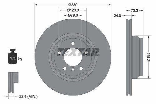 Brake disc textar 92137805 for - brake,