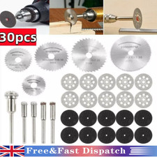 30X For Dremel Rotary Tool Diamond Cutting Discs Wheel Saw Blade Set Drill Bit