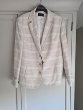 Bnwot Stunning Cream With Metallic Thread Eugen Klein Blazer Size 18