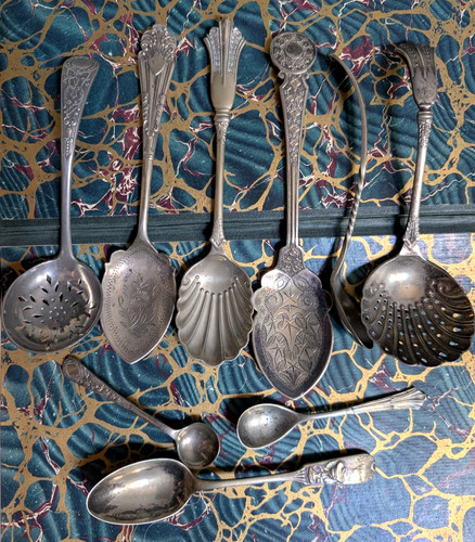 Antique ornate epns - ornate, silver