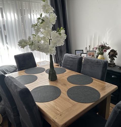 Solid oak extendable table 140 - oak,