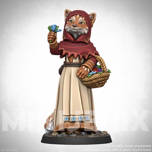 Fox flower girl - fox, unpainted