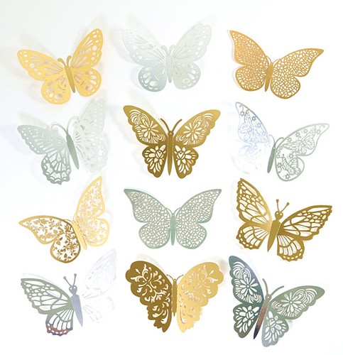 12pcs butterfly sticker art - 12pcs,