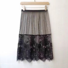 Women Mesh Petticoat Lace Skirt Underskirt Sheer Splice Casual Girl One Layer