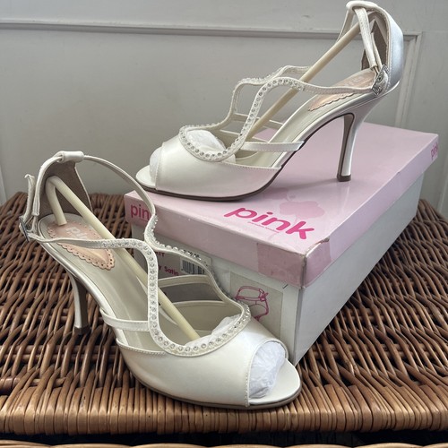 Pink ivory satin - satin, bridal