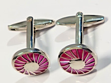 CUFFLINKS IN STEEL/PLATINUM