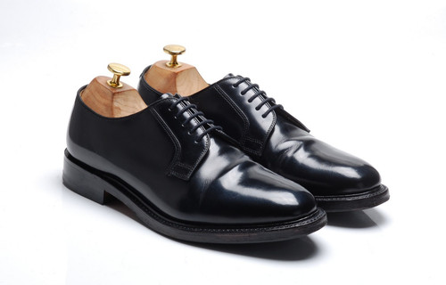 Loake black shine derby - black, hi-shine