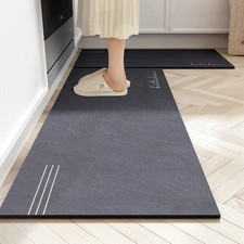 Kitchen Floor Mat Dirt-Resistant Mat Entryway Home Bathroom Waterproof Non-slip 