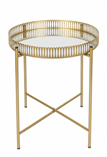 Round tray table - table, mirrored