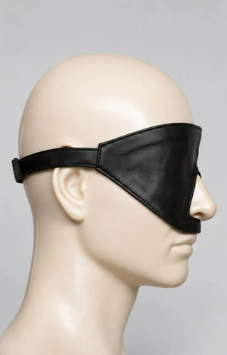 Leather blindfold padded eye - padded,