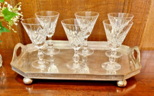 EXC. STUART Crystal "GLENGARRY CAMBRIDGE" set 6 SMALL WINE/CLARET GLASSES - 4.5"